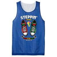 Junenth 1865 Stepping Into Black History Month Cool Gift Mesh Reversible Basketball Jersey Tank