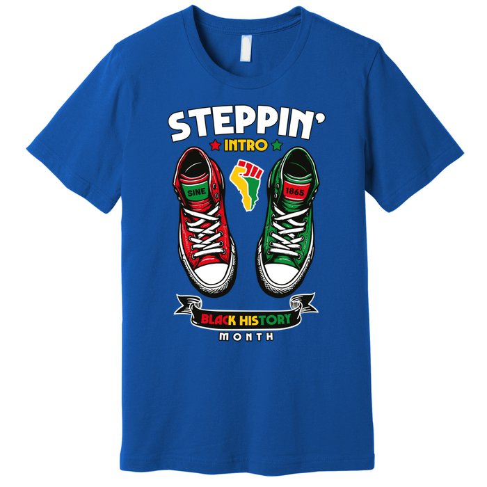 Junenth 1865 Stepping Into Black History Month Cool Gift Premium T-Shirt