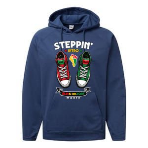 Junenth 1865 Stepping Into Black History Month Cool Gift Performance Fleece Hoodie