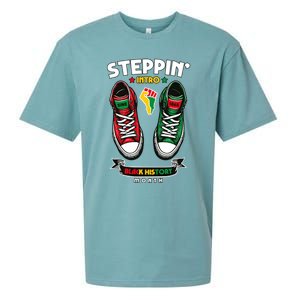 Junenth 1865 Stepping Into Black History Month Cool Gift Sueded Cloud Jersey T-Shirt