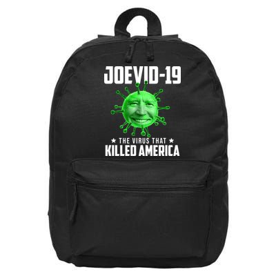 Joevid 19 The Virus That Killed America Funny Joe Biden 16 in Basic Backpack