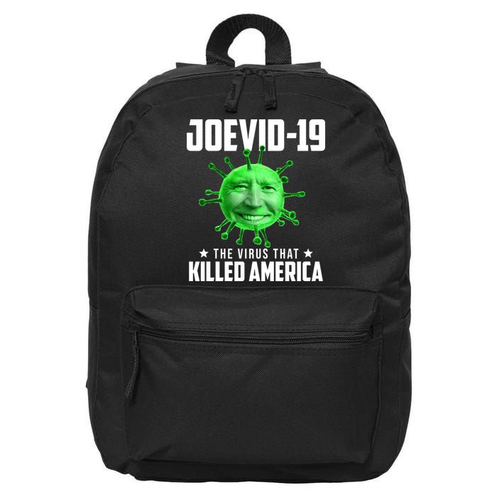 Joevid 19 The Virus That Killed America Funny Joe Biden 16 in Basic Backpack