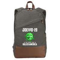 Joevid 19 The Virus That Killed America Funny Joe Biden Cotton Canvas Backpack