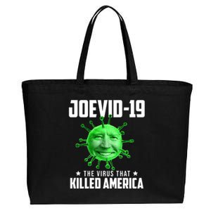 Joevid 19 The Virus That Killed America Funny Joe Biden Cotton Canvas Jumbo Tote