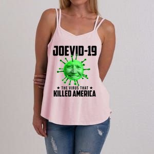 Joevid 19 The Virus That Killed America Funny Joe Biden Women's Strappy Tank