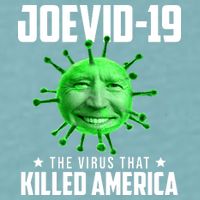 Joevid 19 The Virus That Killed America Funny Joe Biden Sueded Cloud Jersey T-Shirt