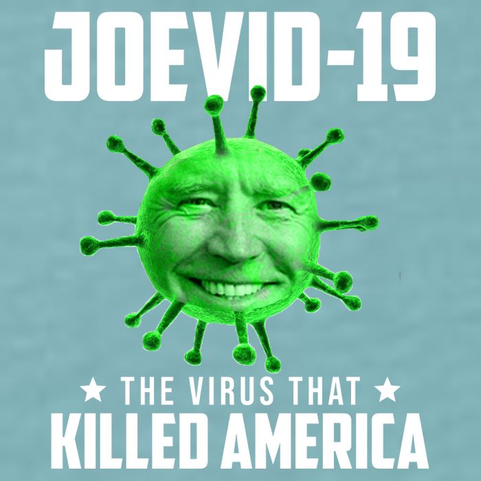 Joevid 19 The Virus That Killed America Funny Joe Biden Sueded Cloud Jersey T-Shirt