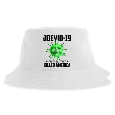 Joevid 19 The Virus That Killed America Funny Joe Biden Sustainable Bucket Hat