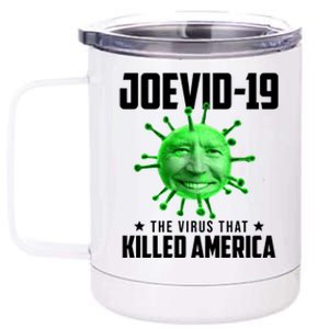 Joevid 19 The Virus That Killed America Funny Joe Biden 12 oz Stainless Steel Tumbler Cup