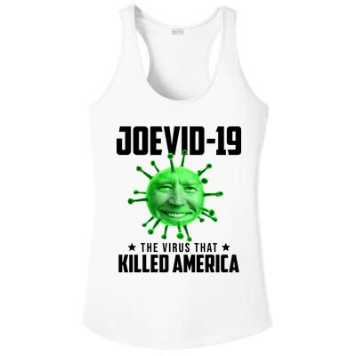 Joevid 19 The Virus That Killed America Funny Joe Biden Ladies PosiCharge Competitor Racerback Tank