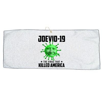 Joevid 19 The Virus That Killed America Funny Joe Biden Large Microfiber Waffle Golf Towel
