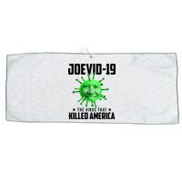 Joevid 19 The Virus That Killed America Funny Joe Biden Large Microfiber Waffle Golf Towel