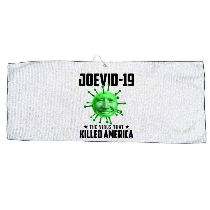 Joevid 19 The Virus That Killed America Funny Joe Biden Large Microfiber Waffle Golf Towel