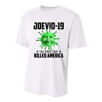 Joevid 19 The Virus That Killed America Funny Joe Biden Youth Performance Sprint T-Shirt