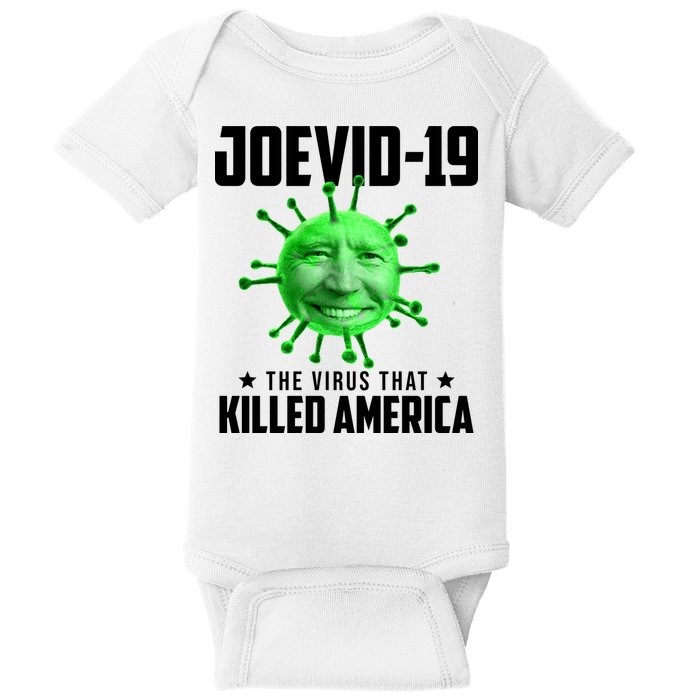 Joevid 19 The Virus That Killed America Funny Joe Biden Baby Bodysuit