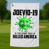 Joevid 19 The Virus That Killed America Funny Joe Biden Golf Towel