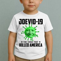 Joevid 19 The Virus That Killed America Funny Joe Biden Toddler T-Shirt
