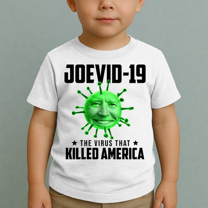 Joevid 19 The Virus That Killed America Funny Joe Biden Toddler T-Shirt