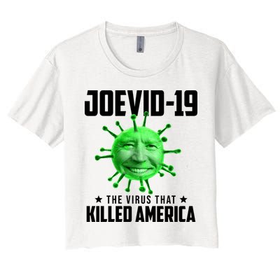 Joevid 19 The Virus That Killed America Funny Joe Biden Crop Top