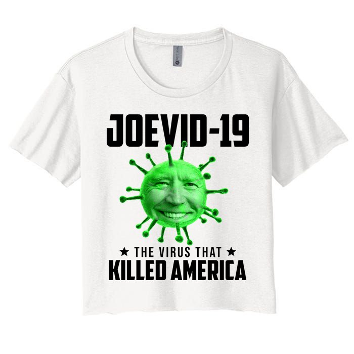 Joevid 19 The Virus That Killed America Funny Joe Biden Crop Top