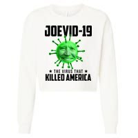 Joevid 19 The Virus That Killed America Funny Joe Biden Cropped Pullover Crew