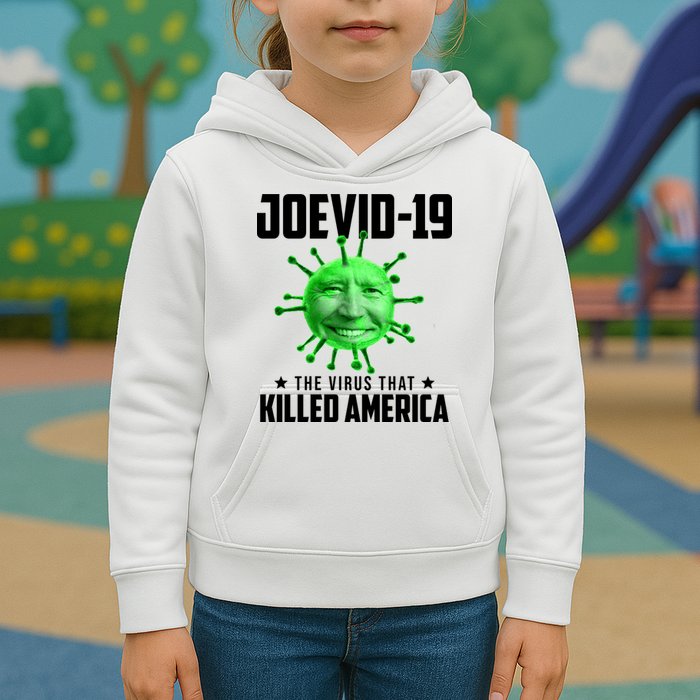 Joevid 19 The Virus That Killed America Funny Joe Biden Kids Hoodie