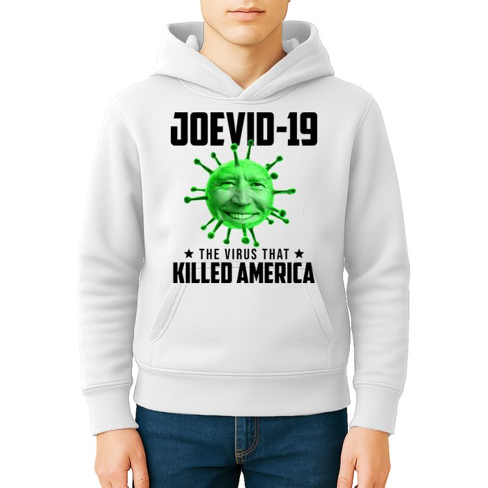 Joevid 19 The Virus That Killed America Funny Joe Biden Kids Hoodie