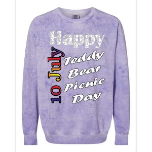 July 10th Teddy Bear Picnic Day Fun Gift Idea Colorblast Crewneck Sweatshirt