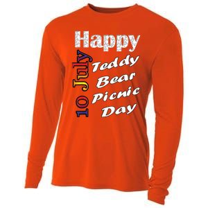 July 10th Teddy Bear Picnic Day Fun Gift Idea Cooling Performance Long Sleeve Crew