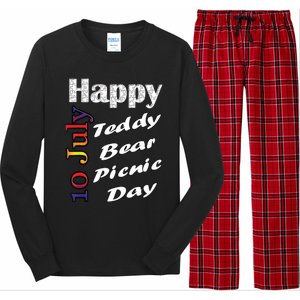 July 10th Teddy Bear Picnic Day Fun Gift Idea Long Sleeve Pajama Set