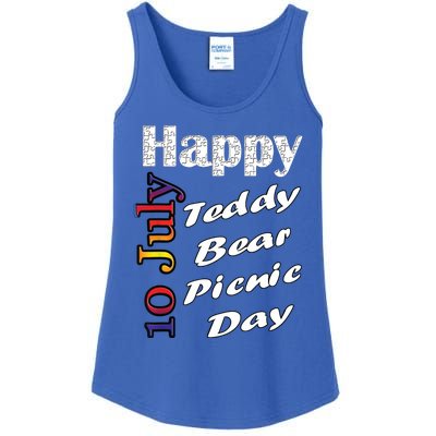 July 10th Teddy Bear Picnic Day Fun Gift Idea Ladies Essential Tank