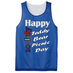 July 10th Teddy Bear Picnic Day Fun Gift Idea Mesh Reversible Basketball Jersey Tank