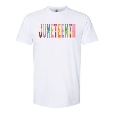 Junenth 2024 19 June 1865 Groovy Wavy Retro Art Freedom Gift Softstyle® CVC T-Shirt