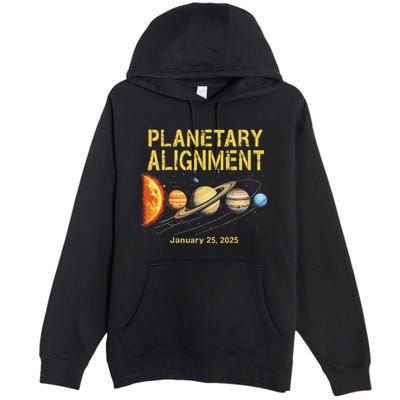 January 25 2025 Planetary Alignment Astronomy Space Lovers Premium Pullover Hoodie