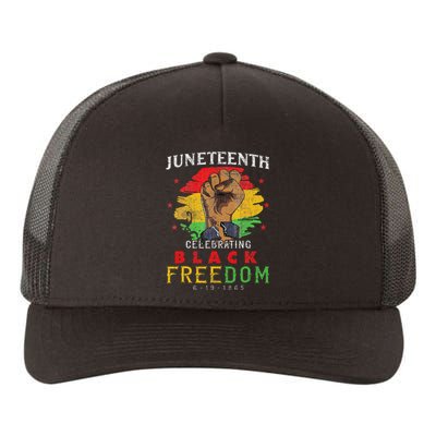 Juneteenth 2024 Black Freedom 1865 Pride Yupoong Adult 5-Panel Trucker Hat