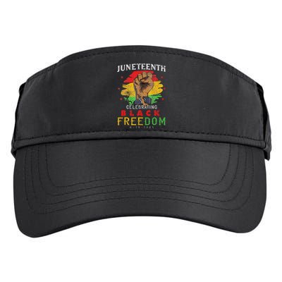 Juneteenth 2024 Black Freedom 1865 Pride Adult Drive Performance Visor