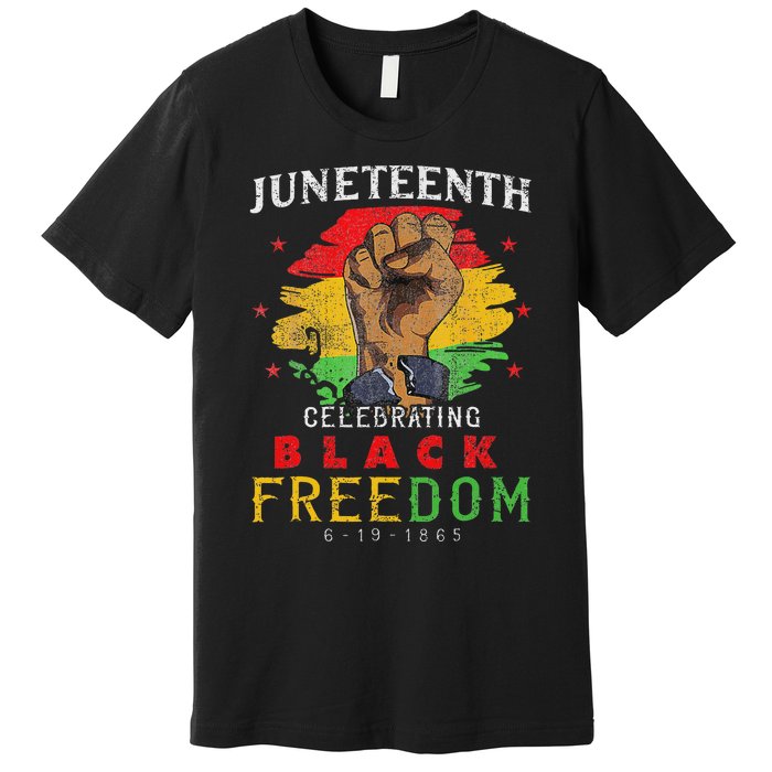 Juneteenth 2024 Black Freedom 1865 Pride Premium T-Shirt