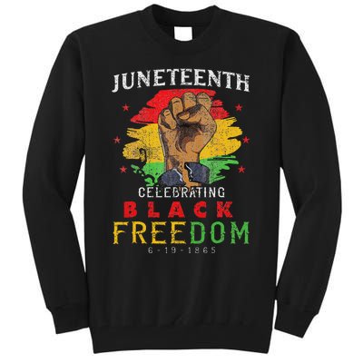 Juneteenth 2024 Black Freedom 1865 Pride Tall Sweatshirt