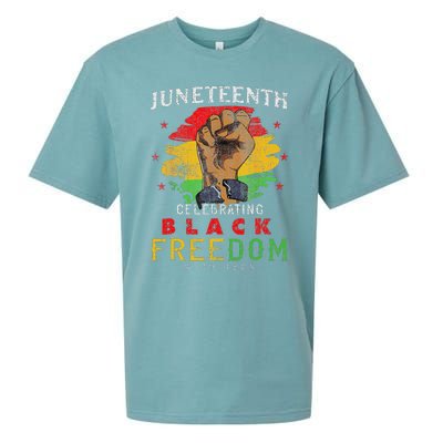 Juneteenth 2024 Black Freedom 1865 Pride Sueded Cloud Jersey T-Shirt