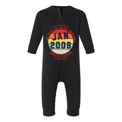 Jan 2008 Birthday The Year Of Being Awesome Gift Infant Fleece One Piece