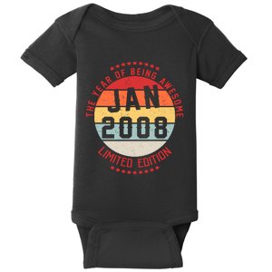 Jan 2008 Birthday The Year Of Being Awesome Gift Baby Bodysuit