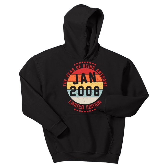 Jan 2008 Birthday The Year Of Being Awesome Gift Kids Hoodie