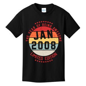 Jan 2008 Birthday The Year Of Being Awesome Gift Kids T-Shirt