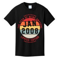 Jan 2008 Birthday The Year Of Being Awesome Gift Kids T-Shirt