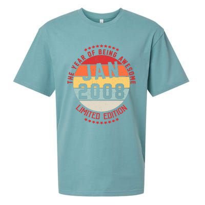 Jan 2008 Birthday The Year Of Being Awesome Gift Sueded Cloud Jersey T-Shirt