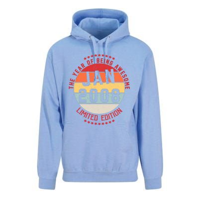 Jan 2008 Birthday The Year Of Being Awesome Gift Unisex Surf Hoodie