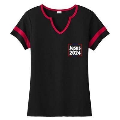 Jesus 2024 Crosses Ladies Halftime Notch Neck Tee