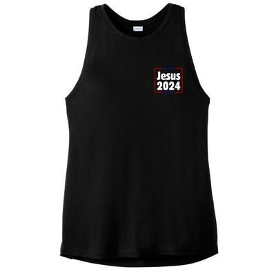 Jesus 2024 Crosses Ladies PosiCharge Tri-Blend Wicking Tank