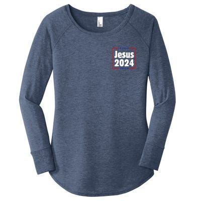 Jesus 2024 Crosses Women's Perfect Tri Tunic Long Sleeve Shirt