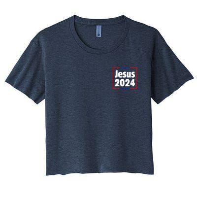 Jesus 2024 Crosses Women's Crop Top Tee